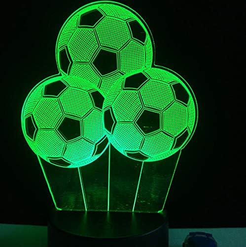 Ilusión Óptica Luz De La Noche Balón De Fútbol 3D Led Lámpara ...