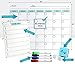 BiggaHome Dry Erase Monthly Magnetic Calendar For Refrigerator, Whiteboard With Meal Planner, Large Board. Packed in a Stiff Box Designed As a Gift. White.