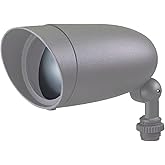 Nuvo Lighting 62-1204 LED Outdoor Landscape Flood Light Lamp, Light Gray Finish, 9W, 120V, 50000 Average Rated Hours, CRI 80,