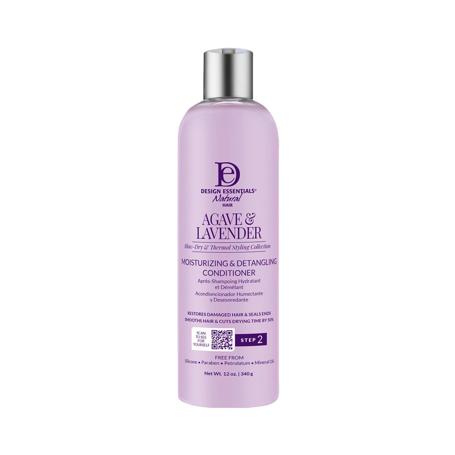 Design Essentials Agave & Lavender Moisturising & Detangling Conditioner, 341 ml