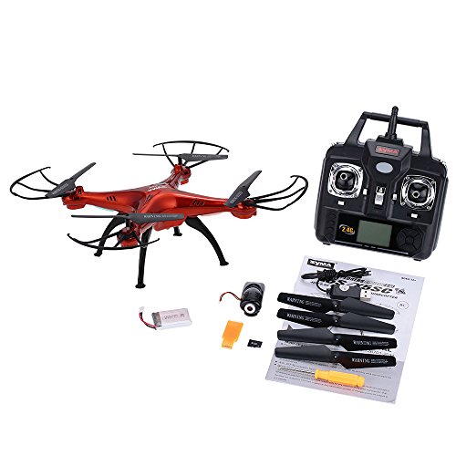 SYMA X5SC Drone with HD Camera 2.0MP 2.4Ghz 4CH 6-Axis Gyro Headless RC Quadcopter-Orange
