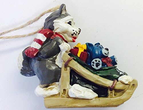 Alaska IditarodHusky Sled Resin Ornament