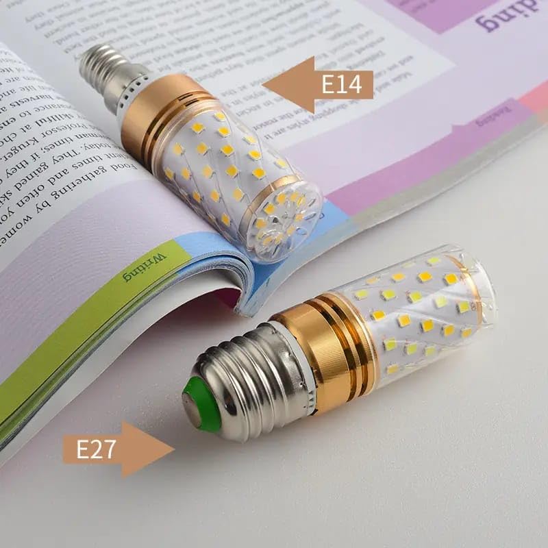 E14 LED Bulb 10 Packs 3 in 1 Color Changing to Daylight | Warm White | Cool White, 12W Equivalent to 100W Incandescent Bulb & 90% Energy Saving, Uses for Chandeliers, Wall & Table Lights