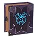 Grimoire Pro Tour, Cipher| Wooden Spellbook Style Fabric Lined Portable Deck Box for MTG, Yugioh, and Other TCG | 350+ Card Capacity