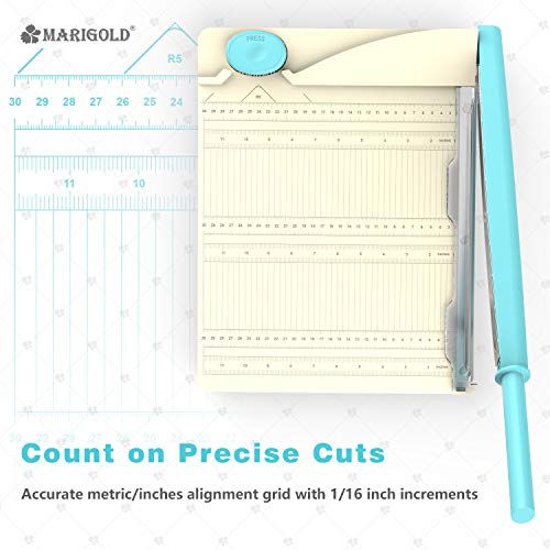 MARIGOLD Paper Cutter Corner Puncher - 12" Paper Guillotine 2-in-1 Paper Trimmer - Thumbnail 5