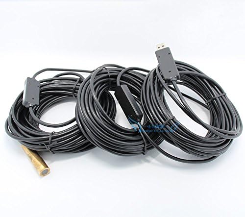 etomtop 30M Waterproof Borescope USB Endoscope Pipe Inspection Snake Tube Video Camera with 4 adjustable LEDs Lighting and Copper Head