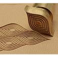 Outils Travail Du Cuir - Punch Tampon Gravure Feuilles Laiton #251 - Pour Maroquinerie Et Customisation - Longueur 10 Cm