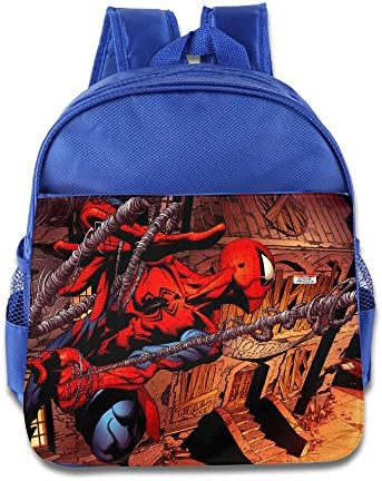 Spiderman Comic Character Backpack, School Bag For 1-6 Years Toddler RoyalBlue