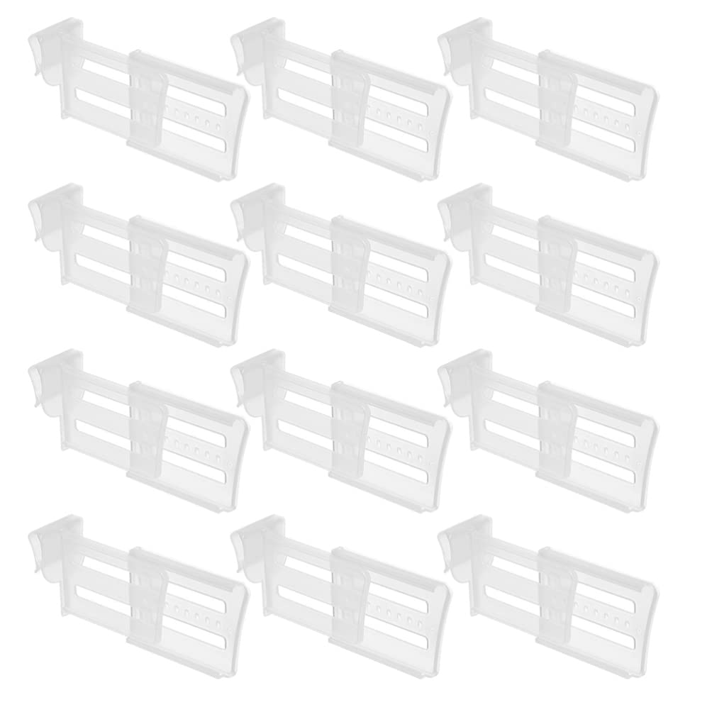 DOITOOL 12Pcs Refrigerator Dividers, Adjustable Fridge Seperators, Fridge Door Organizer, Expandable Divides Shelf for Home Kitchen Office