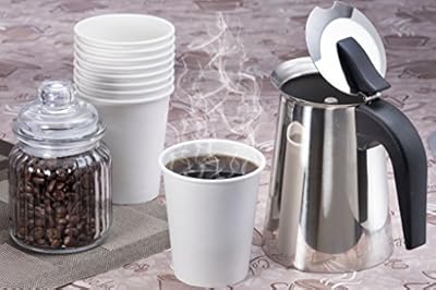 NYHI 150-Pack 8oz White Paper Disposable Cups â€“ Hot/Cold Beverage Drinking Cup for Water, Juice, Coffee or Tea â€“ Ideal for Water Coolers, Party, or Coffee On the Goâ€™