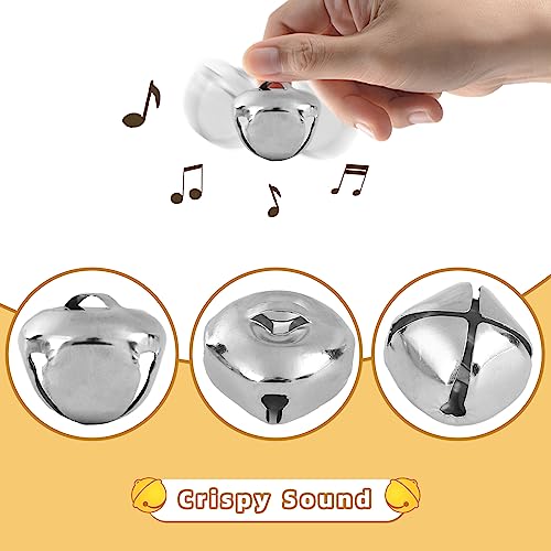 VGOODALL 250PCS Craft Bells Bulk, Jingle Bells Assorted Sizes Silver Bells for Crafts Christmas Wreath Party DIY Projects Home Decor