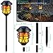 TomCare Solar Lights Metal Flickering Flame Solar Torches Lights Waterproof Outdoor Heavy Duty Lighting Solar Pathway Lights Landscape Lighting Dusk to Dawn Auto On/Off for Garden Patio Yard, 2 Pack