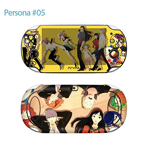 Premium Skin Decals Stickers For PlayStation PS Vita Original 1st Generation PCH-1000 Series Consoles - POP SKIN Persona #05 + Free Gift Screen Protector Film + Wallpaper Screen Image