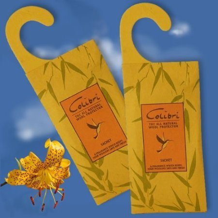 Hangerworld Pack of 2 Moth Repellent Sachets with All Natural Ingredients Lemongrass- for Drawers, Cupboards & Cloakroom etc.