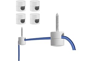 S SANGLE SOPFFY 4 Pack Alloy Swag Hooks for Ceiling Hanging, Sangle Sopffy Lamp Hook for Hanging Pendant Lighting Fixture Ceiling Light Hook for Chandelier Ceiling Lights Cable,White