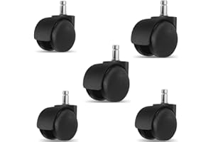 DACUAN Office Chair Wheels Replacement, 5 Pcs Chair Caster Wheel, 2 Inch Office Chair Casters Heavy Duty, Computer Desk Chair