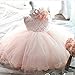 NNJXD Girls' Tulle Flower Princess Wedding Dress for Toddler and Baby Girl Pink 18-24 Months