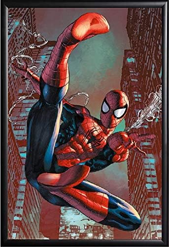 Amazon Com Spider Man Web Sling Poster Comic Version Framed Black Spiderman Posters Prints