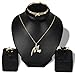 iLH Deals 4 Pcs Jewelry Sets Women Personality Rhinestone Necklace Bracelet Ring Earrings Jewelry Set Romantic Gift by ZYooh (A)