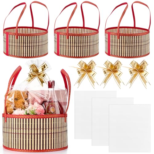 Reallnaive 3 Set Fall Thanksgiving Bamboo Empty Gift Basket at Amazon