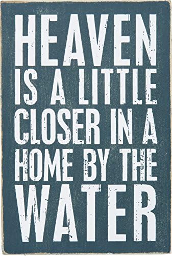 Heaven Is Closer In A Home By The Water - Mailable Wooden Greeting Post Card 6-in