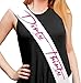 Dirty Thirty White and Pink Glitter Satin Sash - Happy 30th Birthday Party Supplies, Ideas and Decorations - Funny Birthday
