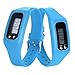 Perman Durable Digital LCD Pedometer Run Step Walking Distance Calorie Counter Watch Bracelet (HONHX Blue)