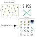 2 Sheets Glow in The Dark Wall Decals Stickers for Windows, Wall or Car Decoration Removable DIY Home Art Light Smile Face Light Peel Stick for Kids Babys Bedroom