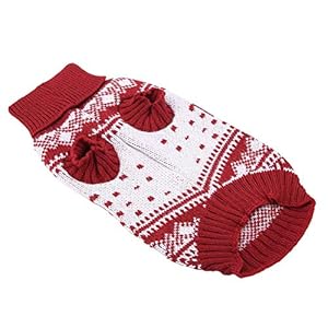 Goed uitziende grote rode huisdierenkleding, kersthondentrui, puppytrui, huisdierenkleding, voor thuis buiten(DYD59 red…