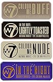 W7's Ultimate Eyeshadow Collection with Natural Nudes and Smokey Shades - Four Gorgeous, 12-in-1 palette sets: In the Buff+ In The Nude + In The Night + Lightly Toasted