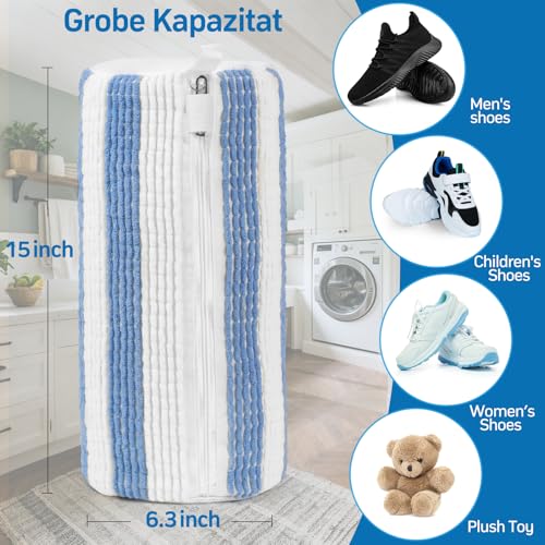 BoriYa 2026 New Upgrade Shoe Bag for Washing Machine Shoes, 2 Pieces, Microfibre 360° Cleaning Bag with Zip Lock for Cycling Shoe