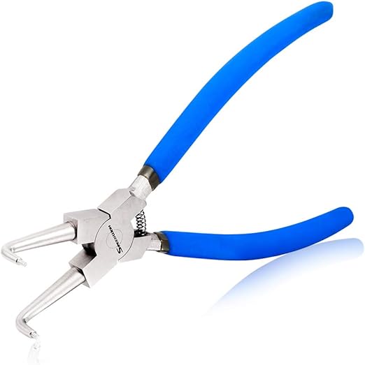 SPEEDWOX 9 Inches Internal Snap Ring Pliers 90 Degree Bent Jaw Retainer Ring Pliers Retaining