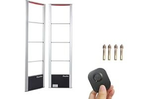 Pacaba RF 8.2Khz Security Tags Sensor Kit, Retail Anti-Theft Equipment Detector with 100pcs Clothing Security Tags, Dual Voltage 220-110V Market Theft-Prevention EAS System, Sound Light Alarm