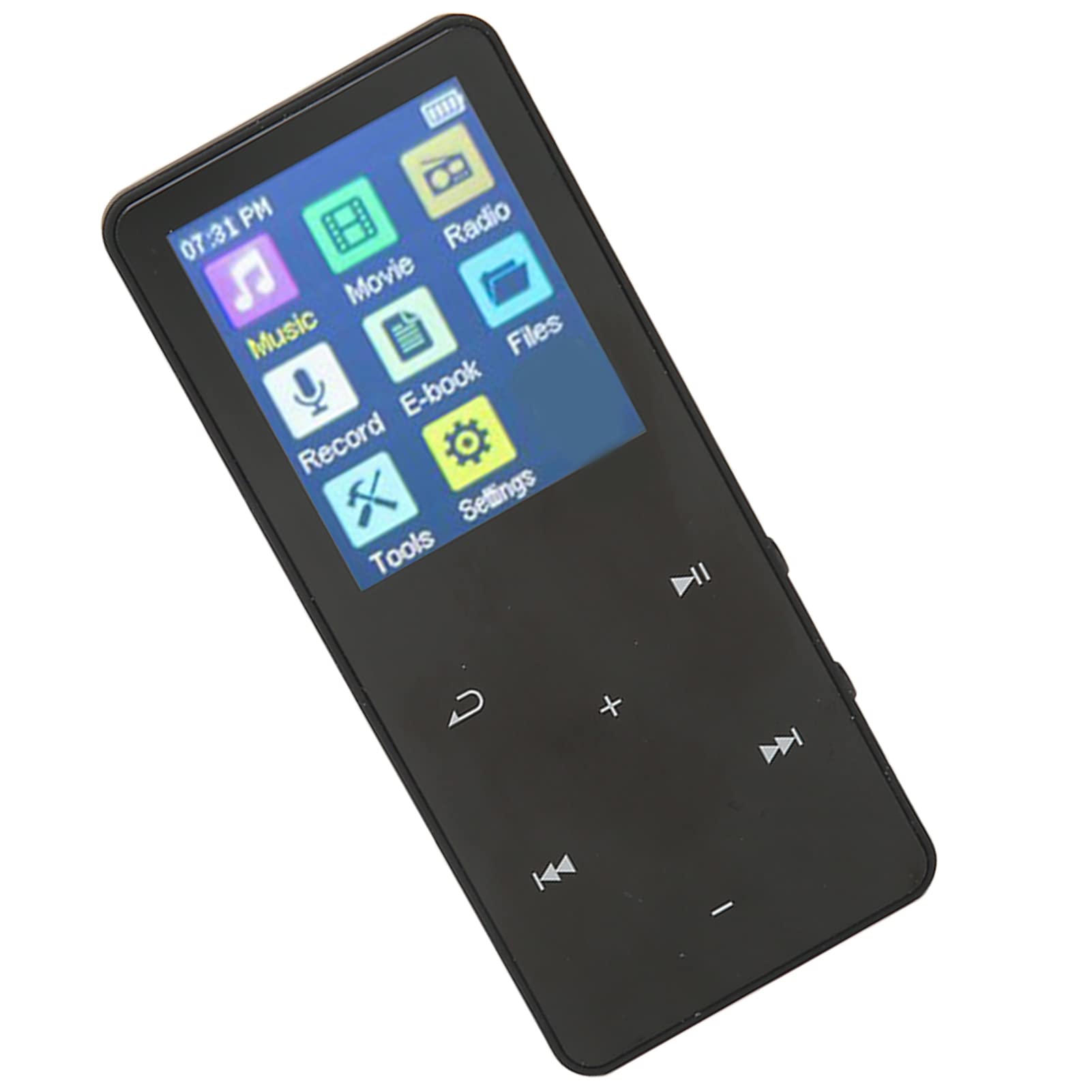 Music MP3 MP4 Player, 1.8in Touch Screen Bluetooth 5.0 MP3 Music Player, Ultra Thin Mini Portable HiFi MP3 MP4 Player with 8G Memory Card, Long Standby Time (Black)