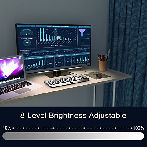 ABCidy Under Monitor Light Bar, RGBIC Screenbar Light Desk Lamp