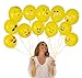 Emoji Universe Series One: Latex Emoji Smiley Face Balloons 72 Pack Yellow