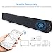 Soundbar, Wotmic TV Sound Bar Built-in Subwoofer 38-inch 2.0 Channel Wired and Wireless Home Theater Speaker System with Remote Control, Wall Mountable for TV PC Cellphone