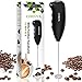 Milk Frother Handheld Battery Operated Electric Foam Maker for Coffee, Lattes, Cappuccino, Matcha and Hot Chocolate, Mini Blender and Foamer with Stainless Steel Whisk