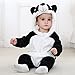 Michley Unisex Baby Winter Hooded Romper Flannel Panda Style Cosplay Clothes