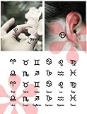 Elegant Daylite Temporary Tattoos - 12 Constellations