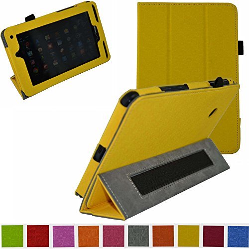 Mama Mouth Slim Lightweight Folio 3-folding with Interior Hand Strap Cute Texture Case for 7
