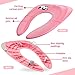Folding type auxiliary toilet seat Child's portable toilet seat with carrying bag Travel Outside toilet training (Pink)