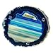 Agate Coaster Cup Mat Blue Colour 3.5 Inches - 4 Inches Natural Beautiful Blue Crystal Gemstone Agate Beverage Coasters for Drinks Gift Set of 4 with Feet