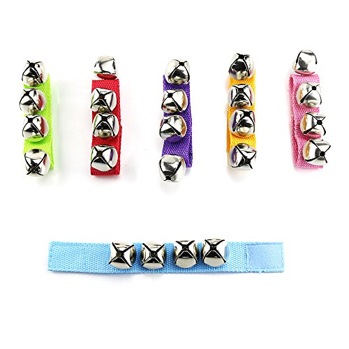 TKOnline 12pcs Band Wrist Bell Musical Rhythm Toys Jingle Bells Ankle Bells Instrument Percussion Orchestra Rattles Toy For Kids