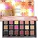 18 Colors Highly Pigmented Pressed Matte + Shimmer Eyeshadow Palette - Professional Metallic Colorful Natural Mineral Neutral Taupe Pink Red Gold Bright Sparkle Glitter Smokey Eye Shadows Makeup Cream