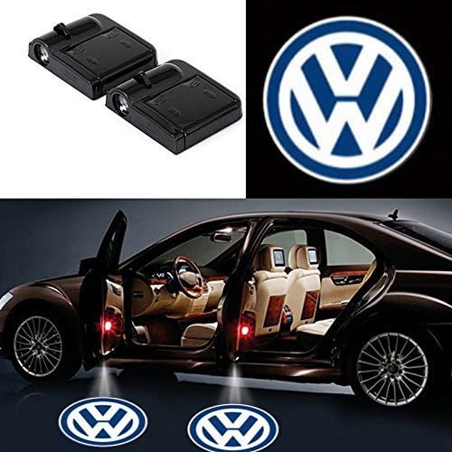 2Pcs Universal Wireless Car Door LED Projector Light for VW, Car Courtesy Welcome Logo Shadow Ghost Light, Laser Emblem Logo Lamps for VW All Models