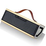 Bluetooth Speakers,GSPON Portable Smartphone and Laptop Speaker,Outdoor Speakers with Wired 3.5mm AUX Audio in (gold)