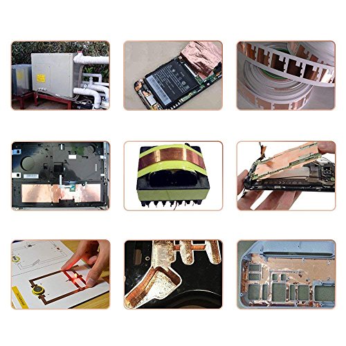 Copper Tape,AIYUNNI (20mm x 20m) Copper Foil Tape with Conductive Adhesive for Slug & Snail Repellent,Guitar & EMI Shielding,Stained Glass,Paper Circuit,Electrical Repair,Grounding