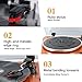 Turntable for Vinyl Records 3 Speed Portable Phonograph Record Player with Wireless Speakers, Bluetooth, Aux-in, USB Port for Flash Drivethumb 3