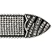 50138 Rhinestone Belt Fashion Western Crystal Zebra Bling Dazzling Mesh Design Leather Belt 1-1/2